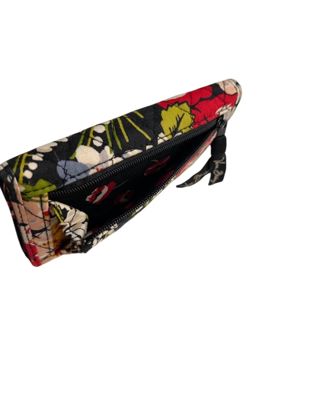 Vera Bradley Euro Tri-fold Wallet Poppy Fields Pattern - Picture 10 of 10